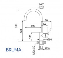 MONOMANDO COCINA BASIL BRUMA